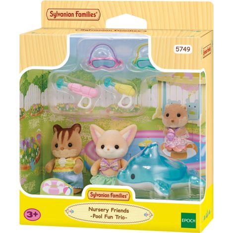 Accesorios para casa de Muñecas Sylvanian Families 5749 Nursery Friends Pool Fun trio (1/5)