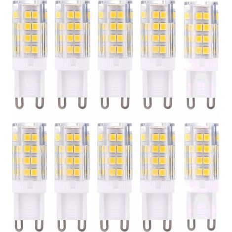 G9 LED Lampe Ampoules, Blanc Chaud 3000K 5W G9 LED Ampoule Lumiere équivalent aux ampoules halogènes de 40 W 420 lumens not dimmable, lot de 10 [Classe énergétique A+] (1/5)