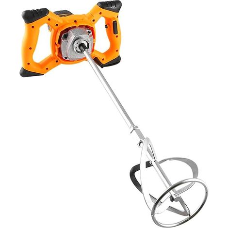 Concrete Mixer/Mortar Stirrer, Portable Electric Stirrer 1600W, 6-Speed Adjustment, Manual Stirrer for Mixing Cement Grout, Mortar, Paint Coating and Drilling (1/5)