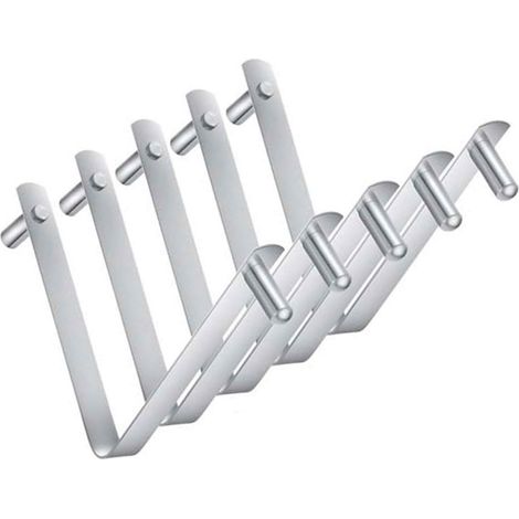 Poolbürsten-Clips 10 Stück, V-Form Edelstahl - Verbinder für Poolbürste, Laubrechen, Kescher - Zubehör für Poolreinigung (1/4)
