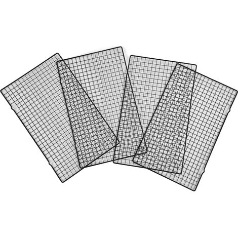 Grille de refroidissement pour barbecue (lot de 4) en acier inoxydable, idéale pour la cuisson de gâteaux et biscuits. (1/5)