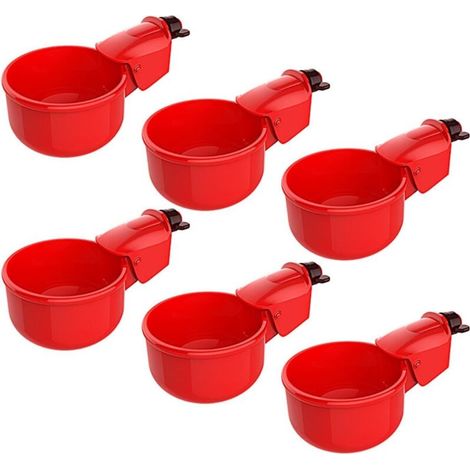 Abreuvoir de Poulet Tasse Abreuvoir de Poulet Automatique Fournitures de Volaille Tasse d'Arrosage Mangeoire de Poulet Abreuvoir de Volaille pour(6pcs) (1/5)