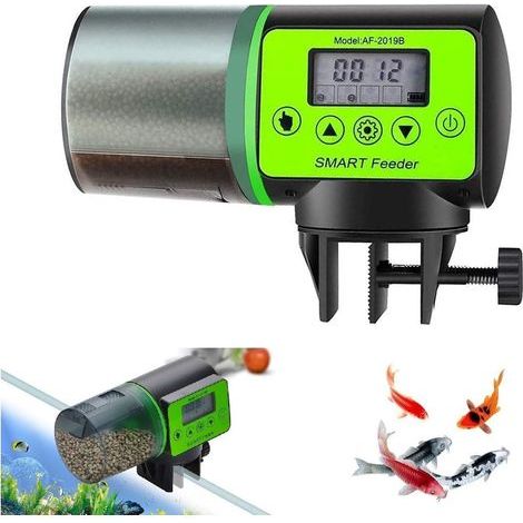Mangeoire à poissons 200 ml, Geschikt voor poissons d'ornement, avec minuterie numérique (1/4)