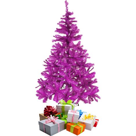 Weihnachtsbaum inkl Ständer Lila/Pink 120 cm-MYW99806 (1/3)