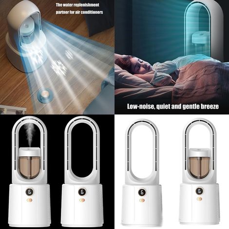 Climatiseur Mobile – Réglage de la vitesse du vent sur 6 niveaux, Dispose d'une fonction de pulvérisation,rechargeable par USB (1/4)