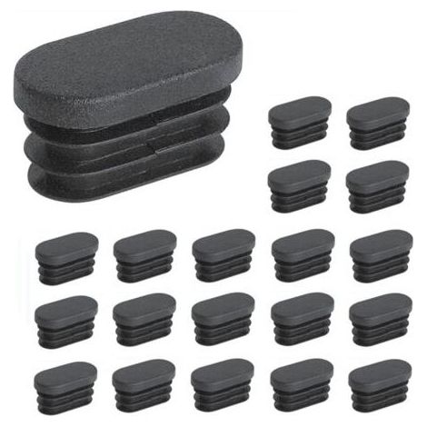 50 pièces 30x60mm Embouts en Plastique,pour Tubes Pieds de Meubles Embouts Ovales,pour Pieds de Chaise en Plastique Bouchon, pour Tuyau Ovale NPTERBL (1/5)