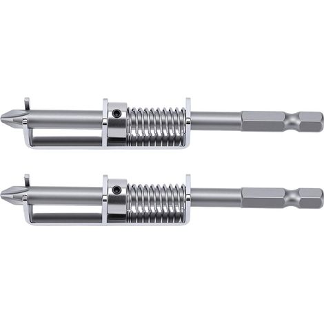 Hochleistungs-Schraubendreherbit mit Federmechanismus für Heimwerker- und Heizungs-/Klimaanlagenreparaturen, 2-teiliges Set, sicherer Griff aus legiertem Stahl (1/5)