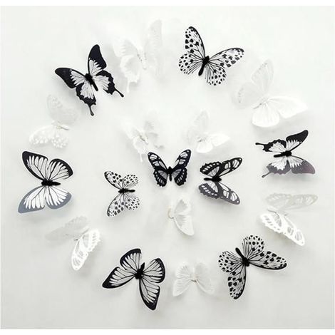 Hier ist die natürliche und flüssige deutsche Übersetzung:

72 Stück 3D-Schmetterlingsdeko, Schmetterlingsaufkleber, Wanddekoratio