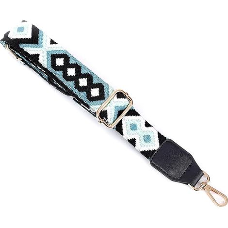 Bandoulière pour Sac à Main, Lanière Sangle pour Sac Banane- 3,8cm De Large Sangle Sac Bandouliere pour Sacoche Femme Sacs Accessoires De Bricolage, Sac Marin Scolaires Mallette,Vert/Noir