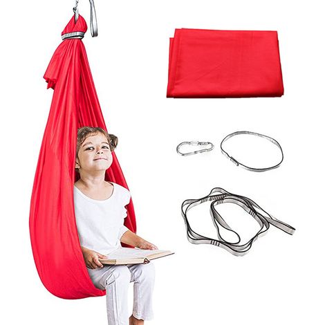 Balancelle sensorielle pour adultes autistes, fauteuil hamac thérapeutique, lit suspendu en maille respirante pour l'intérieur, comp (1/5)