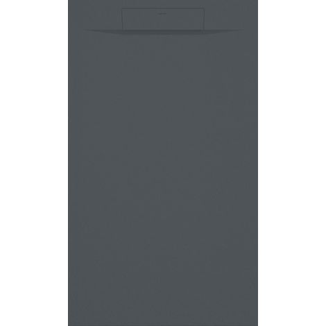 Receveur de douche Anthracite, texture Pierre Zeus, grille de couleur - 110 x 80 cm (1/5)