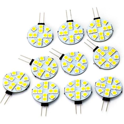 Ampoules LED - Marque - G4 12 LED 5050 SMD - Blanc Chaud - DC 12V - Eclairage Intérieur (1/3)