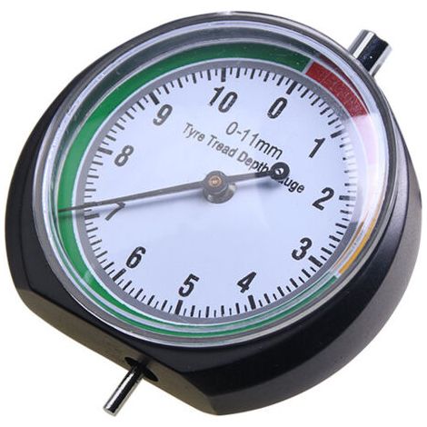 Jauge de Profondeur de Bande de Roulement de Pneu – Outil de Mesure Profondeur - 0-11mm/ 0-0.43pouces – Diametre du Cadran 44mm (1,7pouces) – Manomètre pour Voiture, Camion, Vélo, Moto-HARRY (1/5)