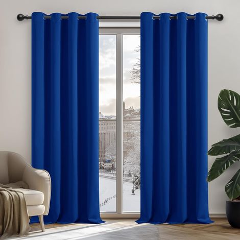 2 Pièces Rideau, 132x138 Cm, Occultant 90-95%, Isolant Thermique, Polyester 230g, Pour Chambre Et Salon