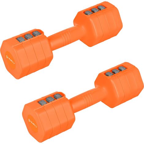 Manubri regolabili HL03 Arancione 2 x 2,5 KG HMS (1/5)