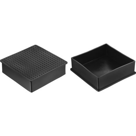 1 Pièces Bouchons Carrés en Plastique 100 x 100mm Noir (1/5)
