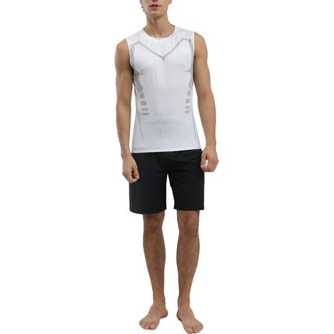Débardeur de sport pour homme, séchage rapide, confort optimal, respirant, idéal pour la salle de sport et le fitness à domicile (taille XXL). (1/4)