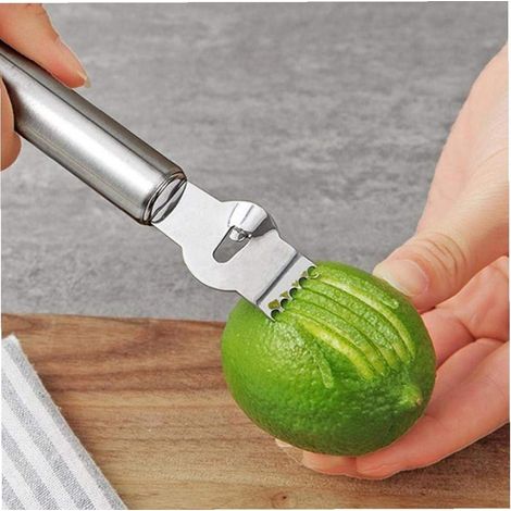 Zester Agrume - Râpe À Fruits - Outil Multifonction En Acier Inoxydable - Pour Citrons Oranges Pamplemousses - 1 Pièce (1/5)