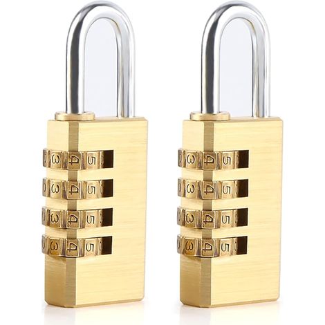 Combination Padlock Numeric Code 4 Digit Weatherproof Door, Suitcase, Locker (1/5)