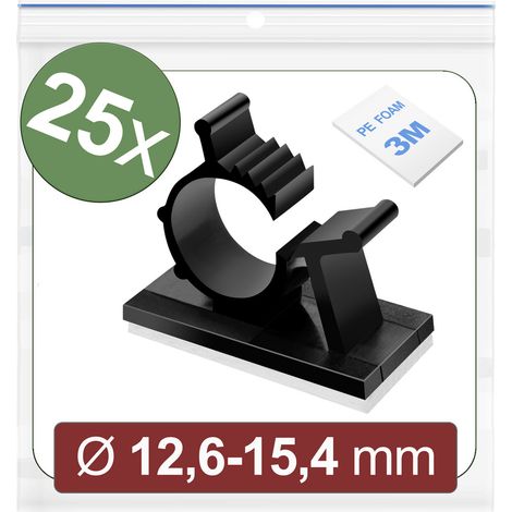 Quadrios 24CA452 Befestigungssockel selbstklebend 24CA452 Bündel-Ø-Bereich 12.6 bis 15.4 mm Schwar