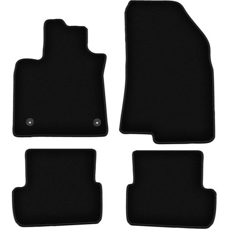Alfombrillas de terciopelo negro BASIC para Dacia Sandero III Stepway hatchback (2021-)