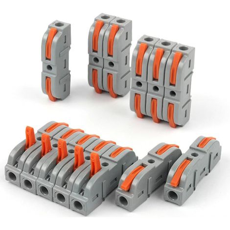 Lot de 20 connecteurs de fil à levier, compact, connexion rapide 28-12 AWG (1/5)