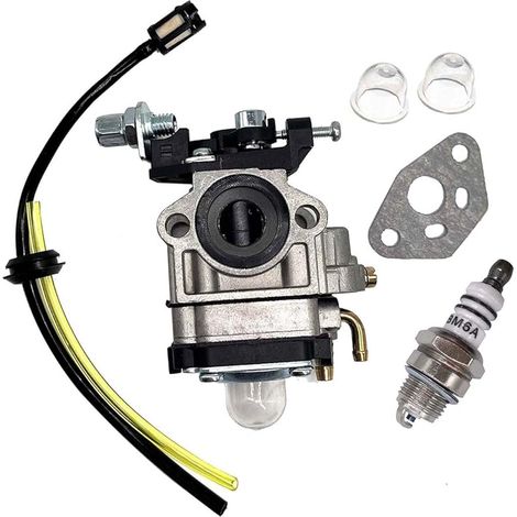 Kit de carburateur pour taille-haie à essence Einhell BHS 26 / BPH 2652/1 / BG-PH 2652 avec filtre à essence, bougie d'allumage