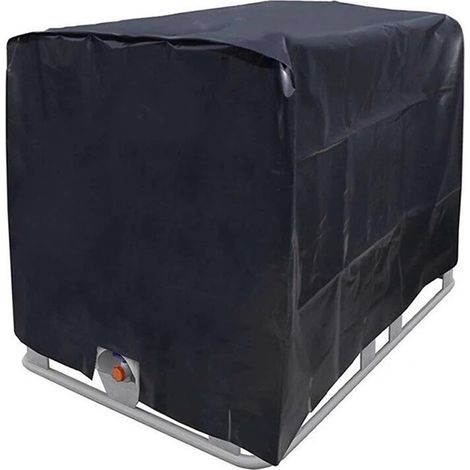 Housse de Protection for réservoir d'eau IBC 1000 litres, Couverture étanche for l'extérieur, Protection Solaire, conteneur de Pluie for Jardin et Cour(Black) (1/5)