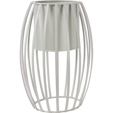 TrendLine Pflanztopf Metall Ø 20,5 x 30 cm weiß Übertopf