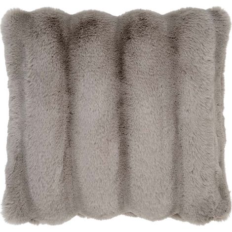 Galena oreiller 45x45cm imitation fourrure beige.