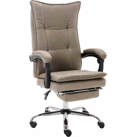 vidaXL Silla de oficina de tela gris taupé (1/5)