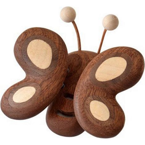 Désodorisant en bois pour voiture, sculpture de papillon, décoration intérieure --- (1/5)
