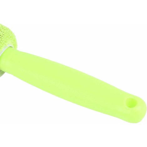 Brosse de nettoyage pour jantes de voiture en microfibre à long manche, douce et réutilisable, outil de nettoyage pour pneus de voiture (ShopGreen) (1/2)
