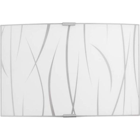 4 x APPLIQUE SIMONE 30 1XE27 VETRO LASTRA BIANCO