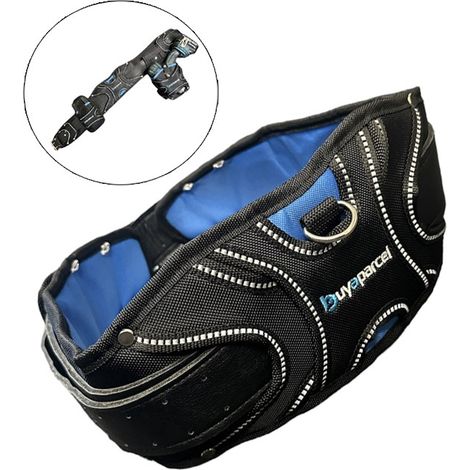 BAP Heavy Duty Champion Tool Belt Pouch Holster Black Padded Leather Work Belt (1/5)