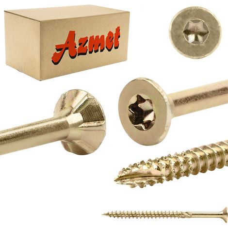 Vis à bois coniques - 4,5x70 mm - 200 pièces - Filetage denté - Résistance optimale
