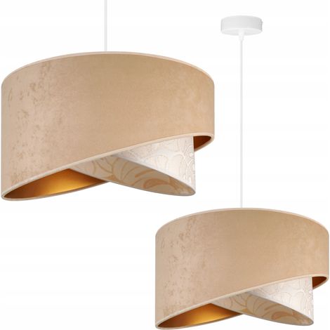 LAMPADA A SOSPENSIONE, PARALUME INCLINATO, FOGLIE, 45 cm