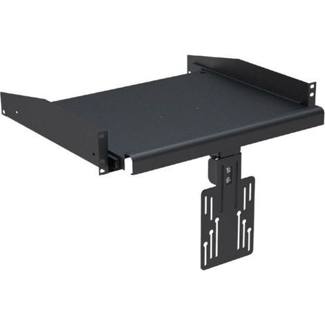 Etagère coulissante avec fixation écran pour rack et baie 19'', Hauteur 2U (1/2)