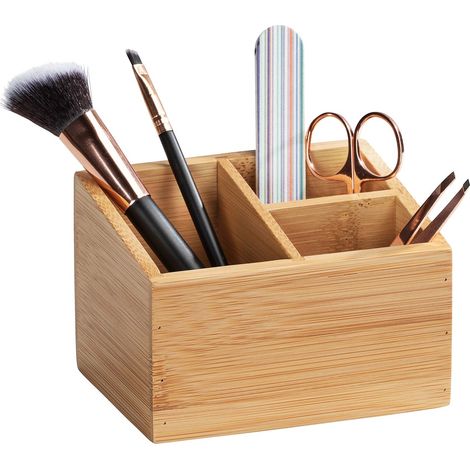 Organisateur de maquillage 3 compartiments en bambou TERRA (1/3)