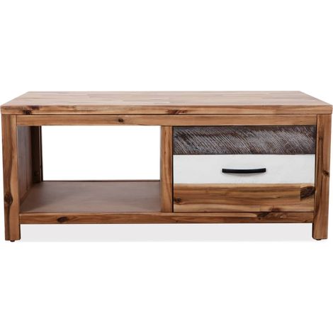 Maison Exclusive - Tavolino da Salotto in Legno Massello d'Acacia 90x50x37,5 cm (1/5)