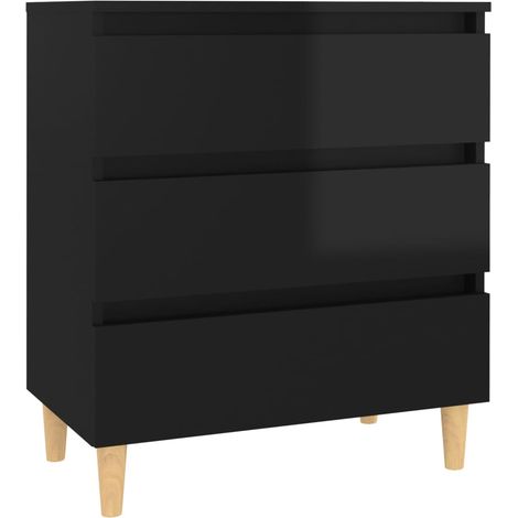 Sideboard Hochglanz-Schwarz 60x35x69 cm Holzwerkstoff vidaXL (1/5)