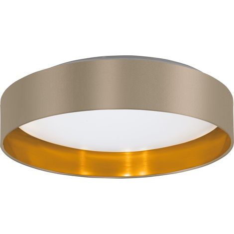 Plafonnier LED Maserlo 2, luminaire pour plafond en textile, lampe de (1/2)