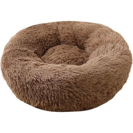 Panier pour chien ITAGALA® Donut 60 cm - Coussin moelleux pour chien - Lit pour chien - Panier pour chat - Paniers pour chien - Résistant et antidérapant - Marron café - Lavable (1/5)