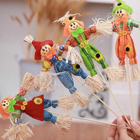 Décoration d'épouvantail pour Halloween, épouvantail sur pied, décoration pour jardin, maison, école, cour, porche, décoration de Thanksgiving, décoration d'épouvantail pour la récolte d'automne (1/4)