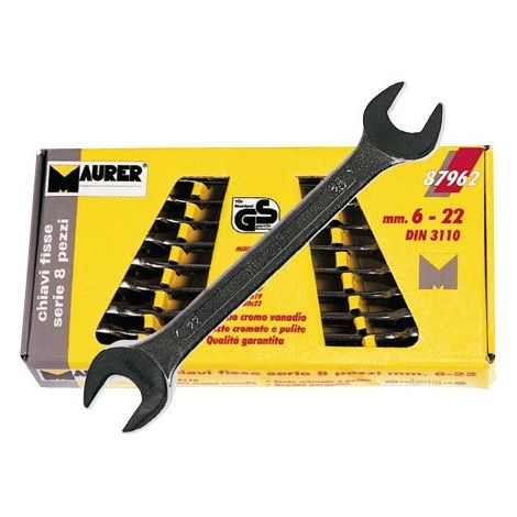 Set clés plates maurer 8 pièces