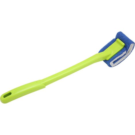 Brosse de toilette verte, design incurvé, poils souples, outil de nettoyage pour salle de bain, récurateur doux sans détergent (1/5)