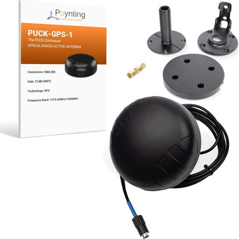 Poynting Antenas GPS coche GPS-001-V2-01 negro SMA (M) PUCK antena MIMO SMA 2 metros de cable (1/2)