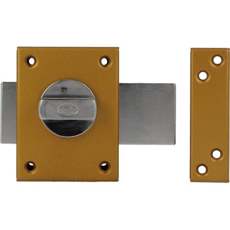AMIG Serrure en applique et verrous 85 85 x 65 mm Acier Émaillé or (1/4)