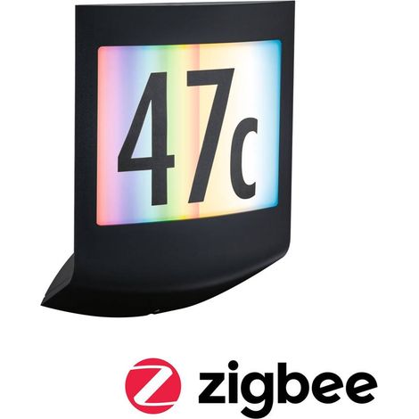 Paulmann LED Hausnummernleuchte Padea anthrazit Zigbee RGBW 19,8 x 7,1 cm (1/5)