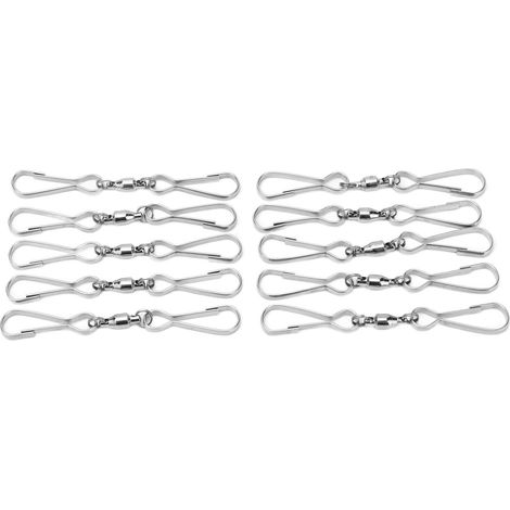 Edelstahl-Aufhängehaken, 360° drehbar, 10 Stück, für Vogelfutterhäuschen und Windspiele, 8,2 cm (1/5)